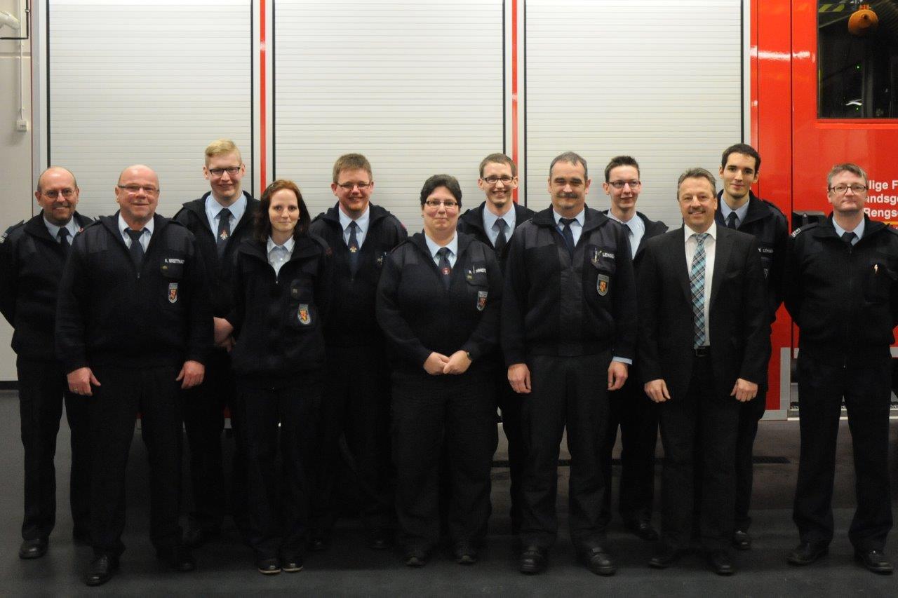 v.l.n.r. Uwe Schmidt, Klaus Brettnacher, Julian Hermann, Angelina Henn, Thorsten Momm, Petra Kaul, Dominik Henn, Volker Lemgen, Yannik Hermann, Hans-Werner Breithausen, Matthias Lemgen, Peter Schäfer 